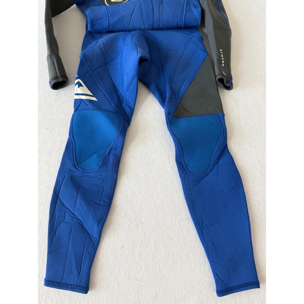 Quiksilver Syncro Series 3:2mm Neoprene Wetsuit Kids Size 10 Blue Grey